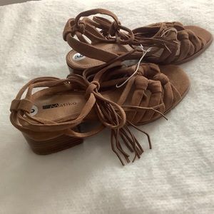 Matiko Tan Suede Sandel size US 6.